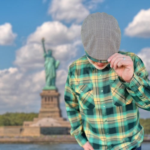 Independence Houndstooth Flat Cap