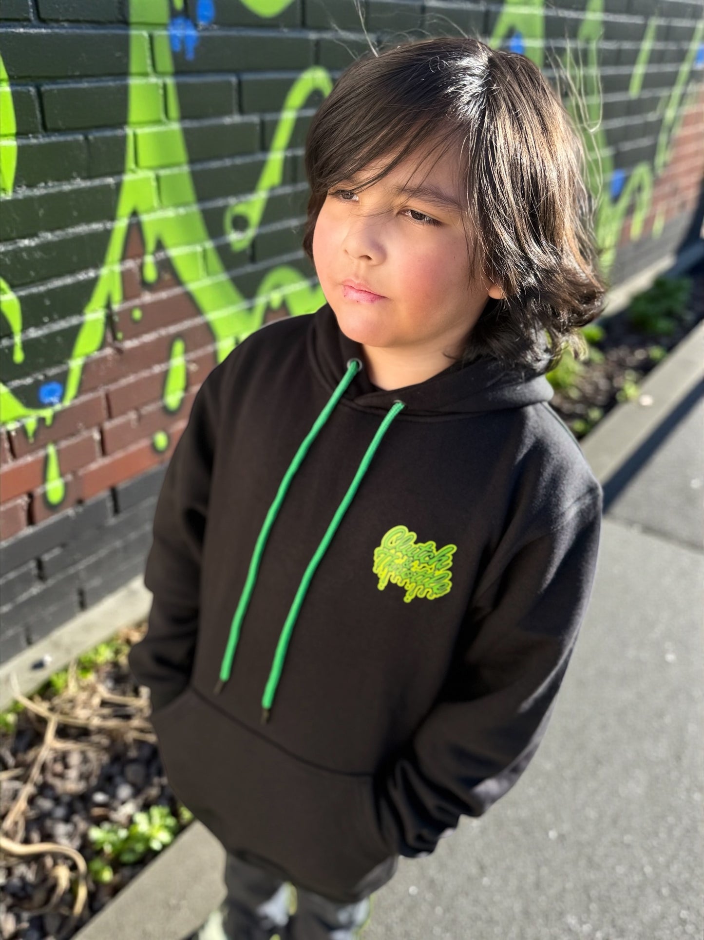 Youth Slimey Bonehead Pullover Hoodie (Black)