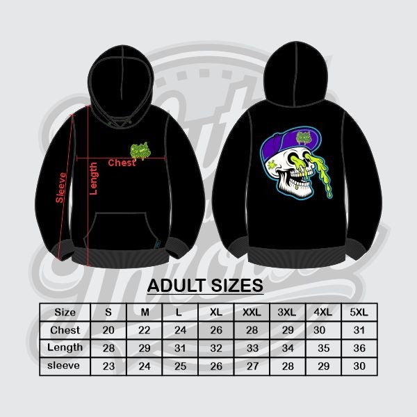 Girly Pop Bonehead Pullover Hoodie (Black)