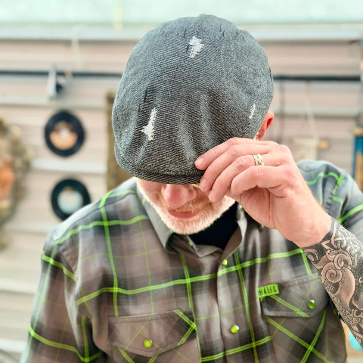 Toxicity Distressed Flat Cap