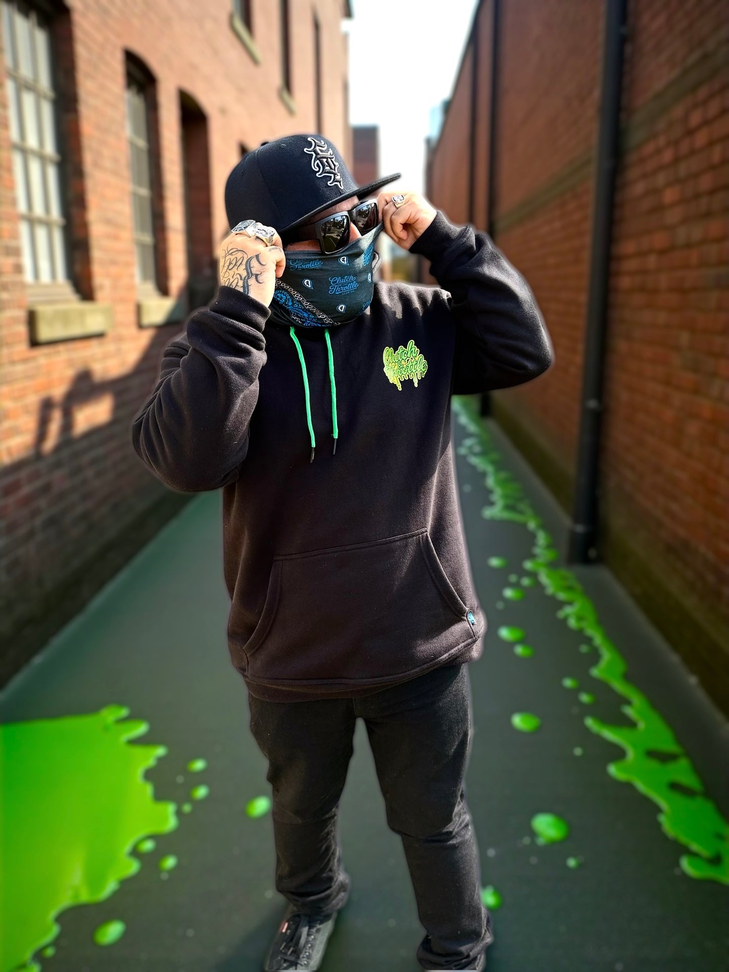 Slimey Bonehead Pullover Hoodie (Black)