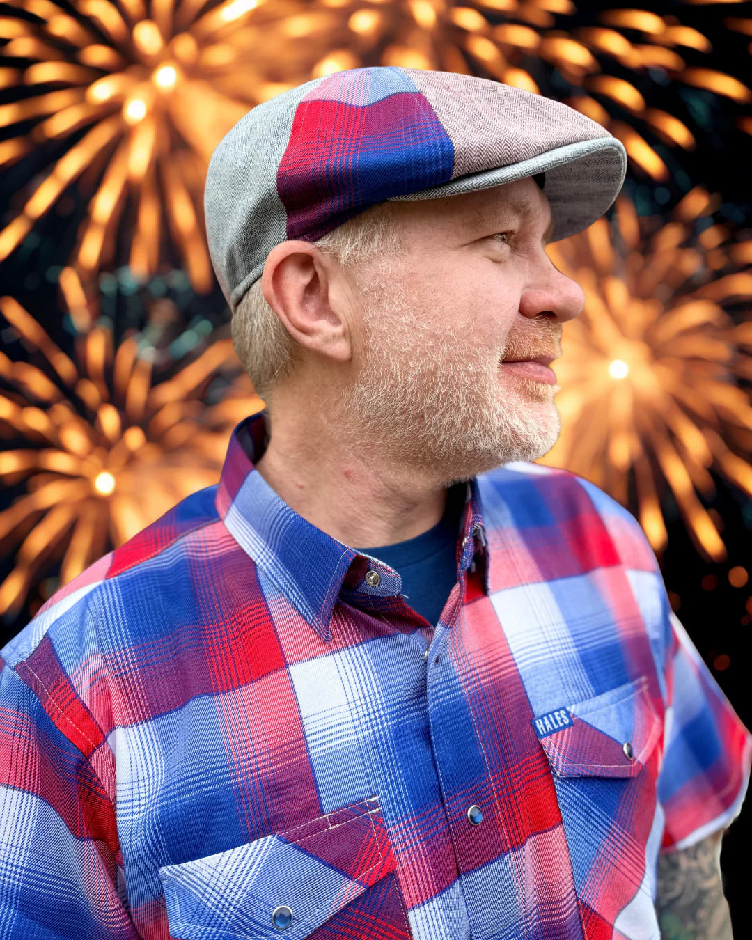 EST. 1776 Patchwork Newsboy Cap