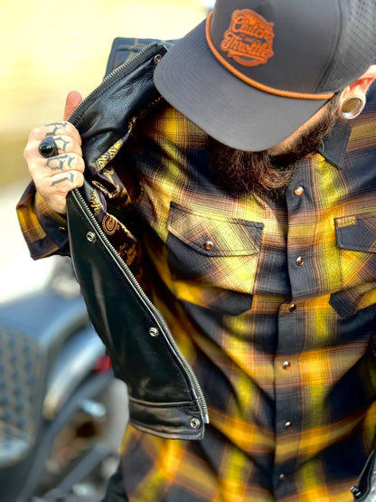 The Golden Hornet Leather Vest