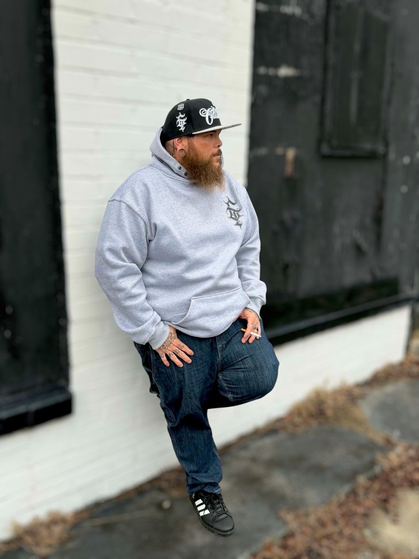 G’d Up Pullover Hoodie w/ Snaps (Grey)