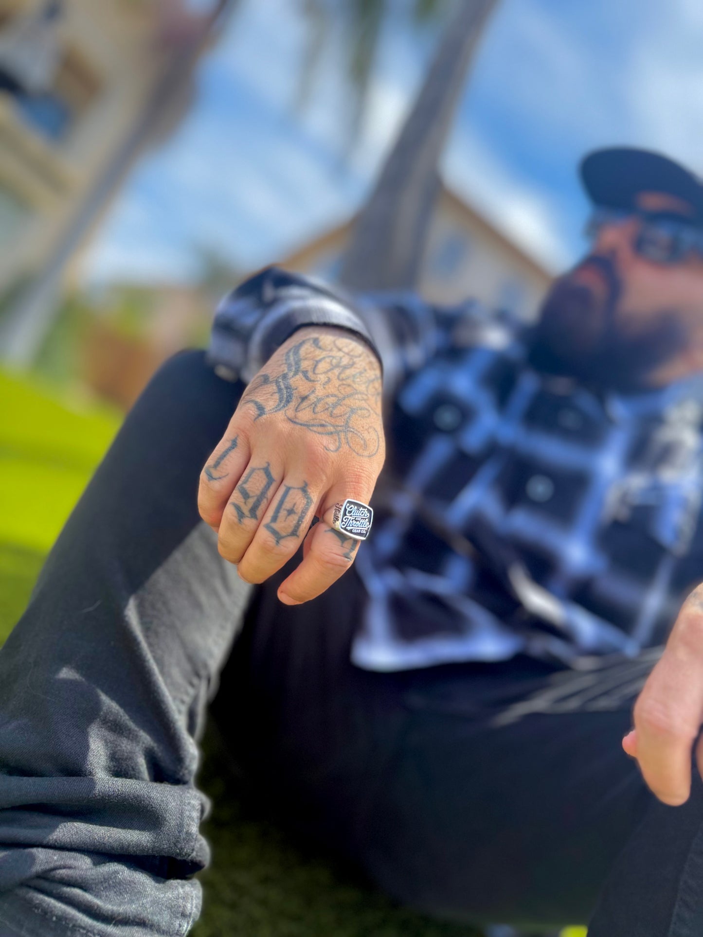 Modern Script Silver Ring (Preorder)