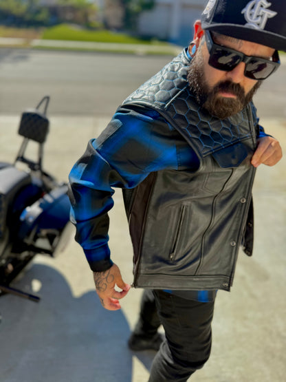 The Azul Hornet Leather Vest and Glove set (LARGE)