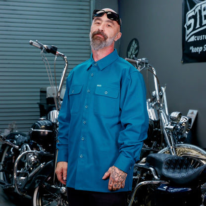 Blue Collar Long Sleeve (Teal)