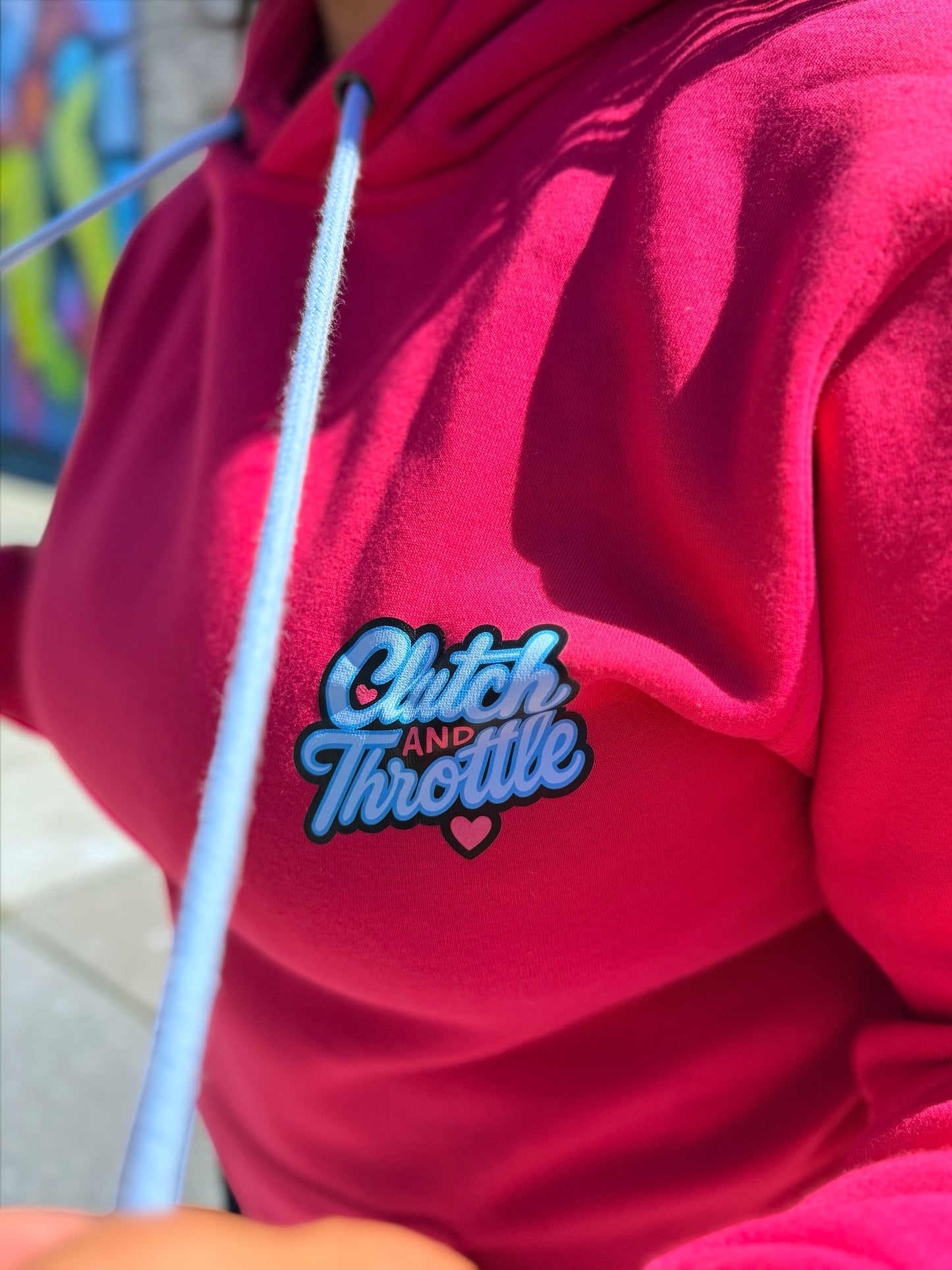 Girly Pop Bonehead Pullover Hoodie (Hot Pink)