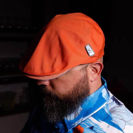 Villa Margarita Orange Flat Cap