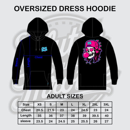 Girly Pop Bonehead Dress Hoodie (Black)