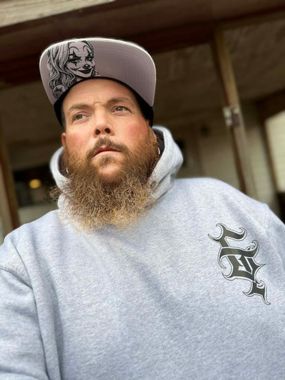 G’d Up Pullover Hoodie w/ Snaps (Grey)