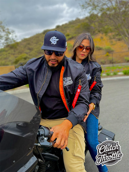 Classic Script MA-1 Bomber Jacket (Black)