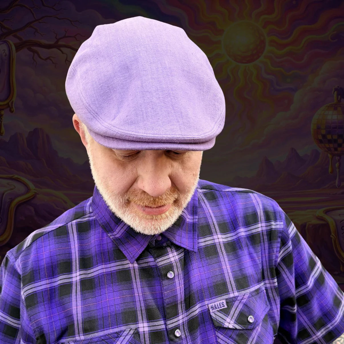Enigma Purple Flat Cap