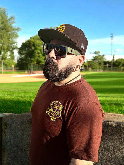 OG Crest SD Brown T-Shirt (Brown/Yellow)