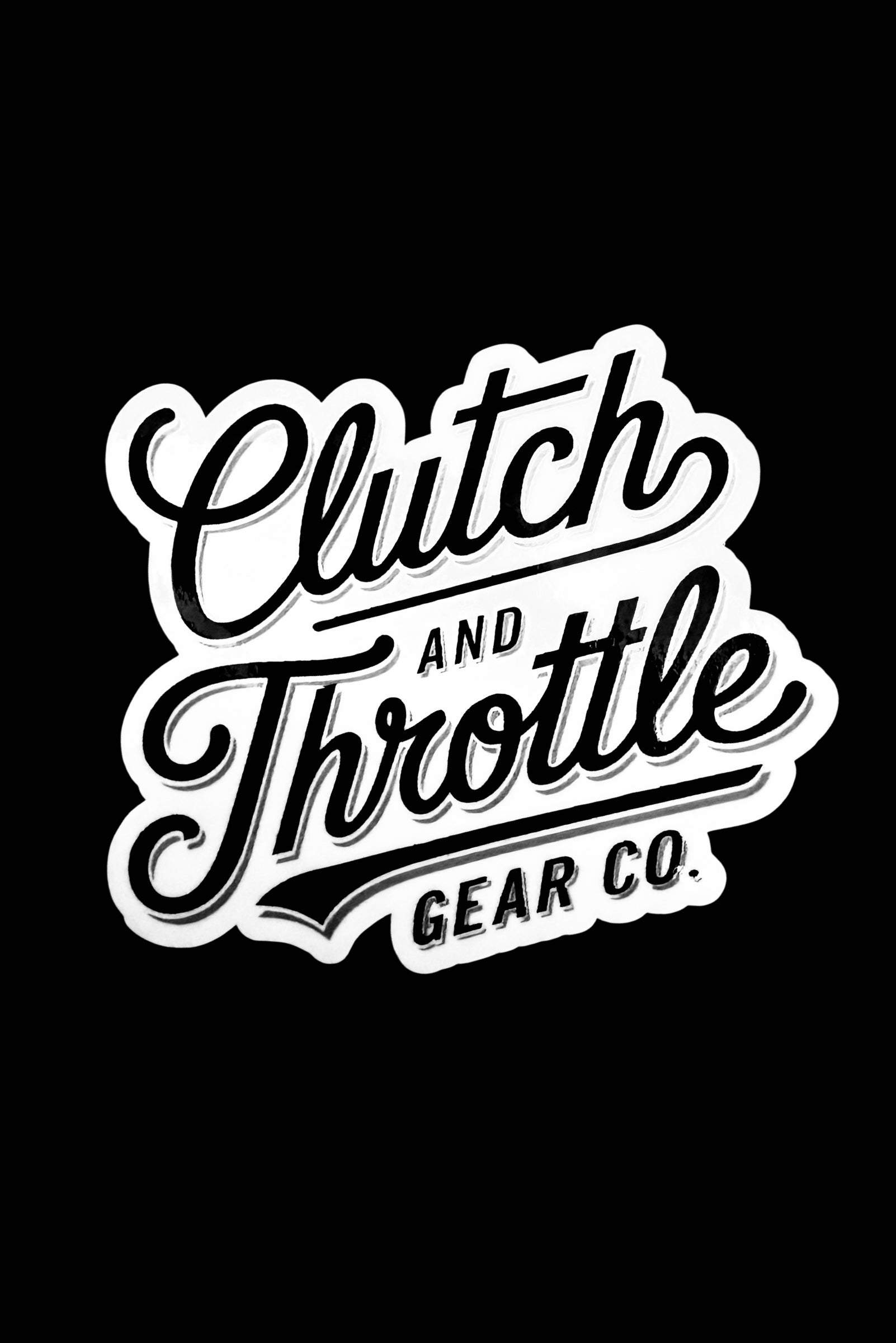 Modern Script 4” Die Cut Sticker – Clutch and Throttle Gear Co.