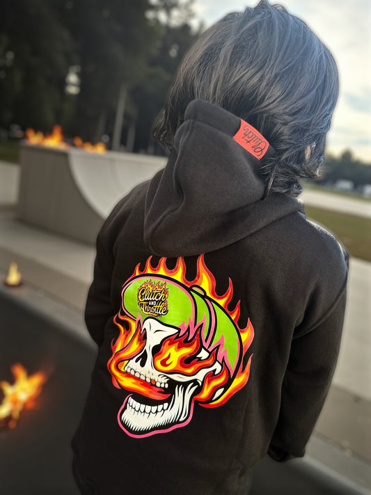 Youth Skorched Bonehead Pullover Hoodie (Black)