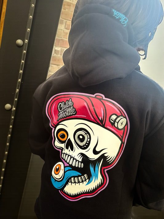 Youth Bolted Bonehead Pullover Hoodie (Black)