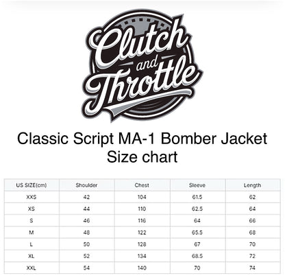Classic Script MA-1 Bomber Jacket (Black)