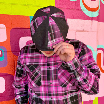 Warrior II Patchwork Newsboy Cap