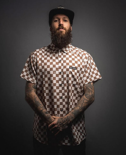 Checker Button Down (Brown/Tan)