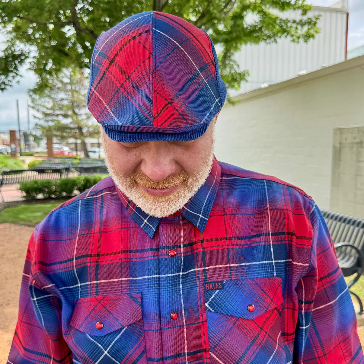 The Butcher Flannel Flat Cap