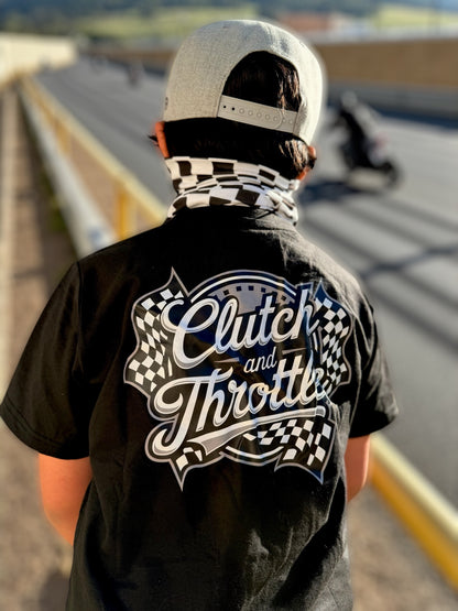 Youth OG Crest Speed Racer Black T-Shirt