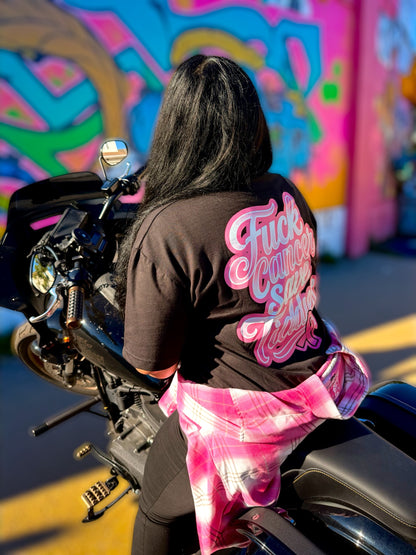 Fuck Cancer Save Tiddies Black T-Shirt