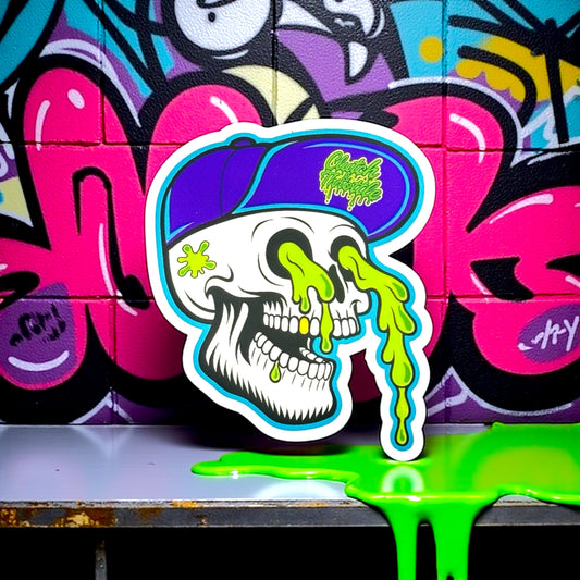 Slimey Bonehead Die Cut Sticker