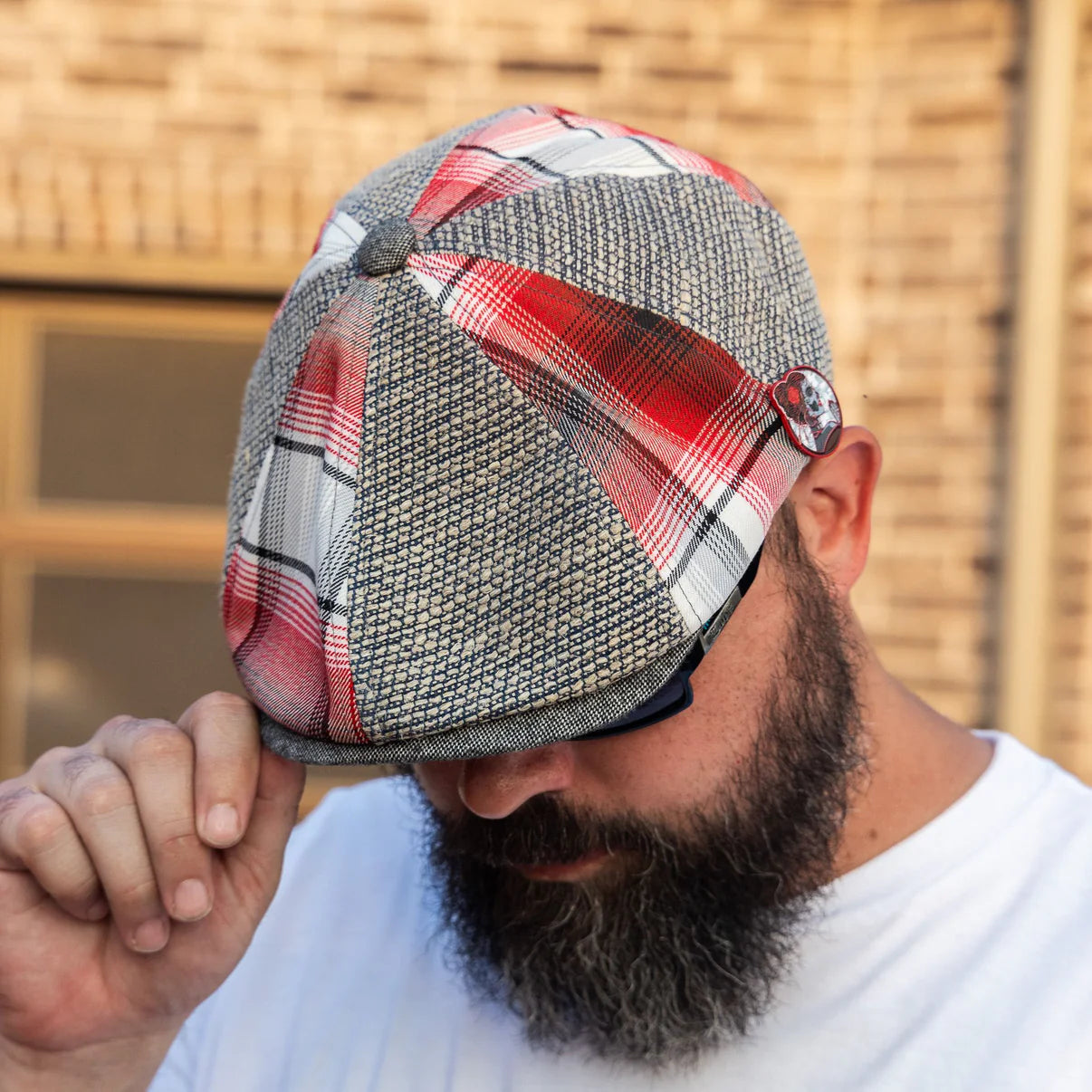 La Catrina Patchwork Newsboy Cap