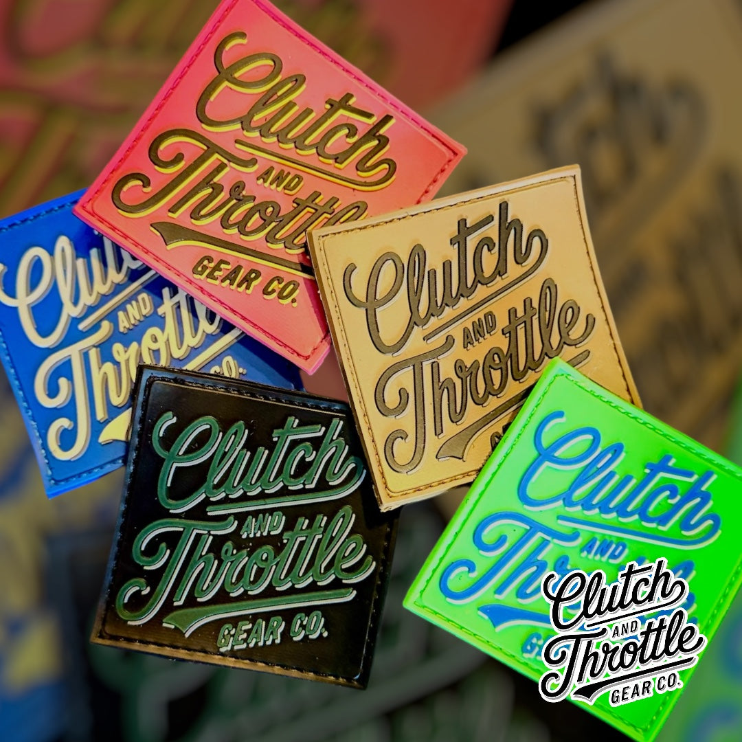 Modern Script PVC Patch – Clutch and Throttle Gear Co.