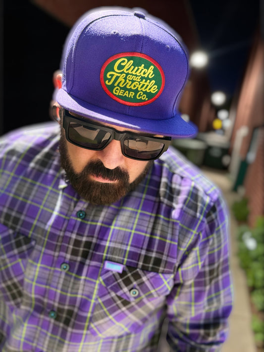 Grease Monkey Snapback (Purple)