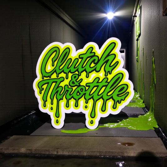 Slimey Script Die Cut Sticker