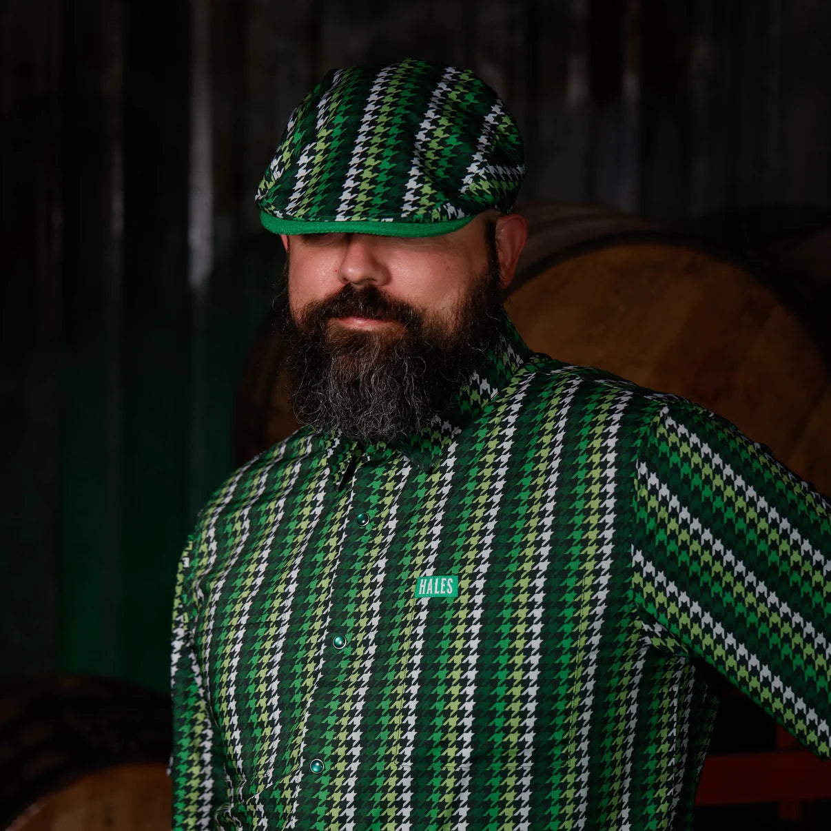 Cheyenne Houndstooth Flat Cap