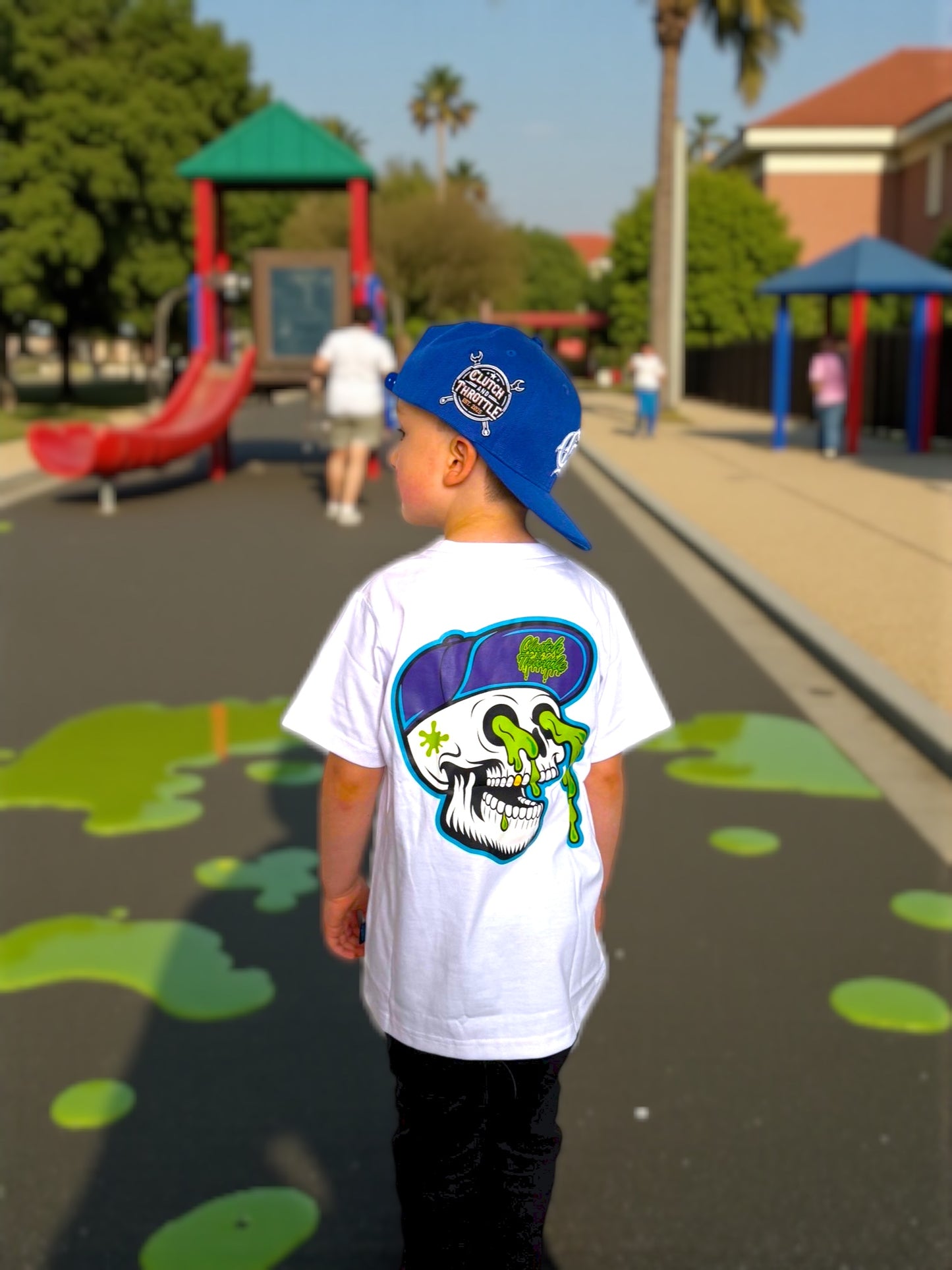 Youth Slimey Bonehead White T-Shirt