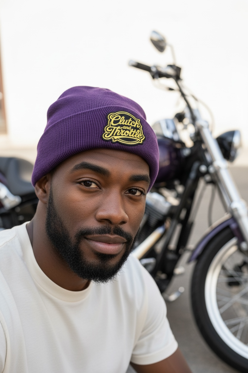 OG Crest Cuff Beanie (Purple)