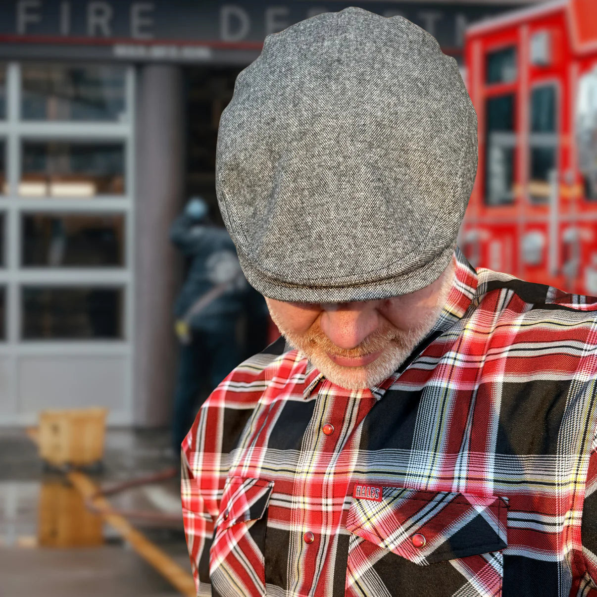 Leatherhead Gray Flat Cap