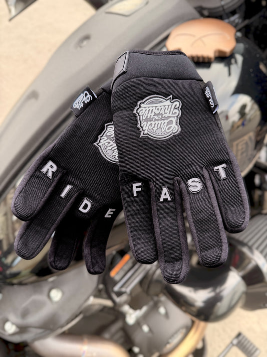 OG Crest Motorcycle Gloves (Black)