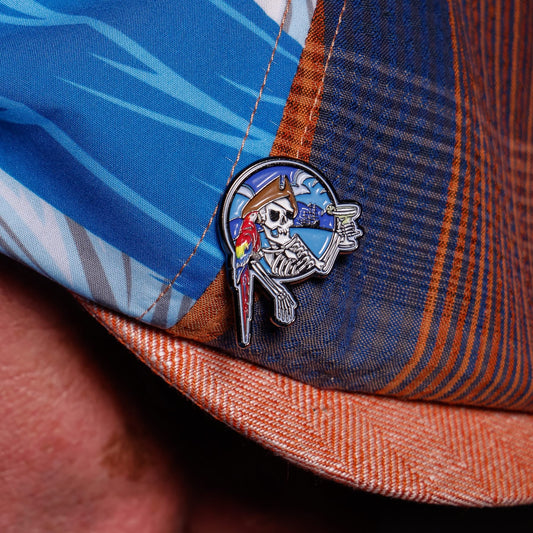 Villa Margarita Pirate and Parrot Cap Pin