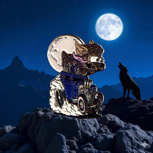 The Bad Moon Enamel Cap Pin