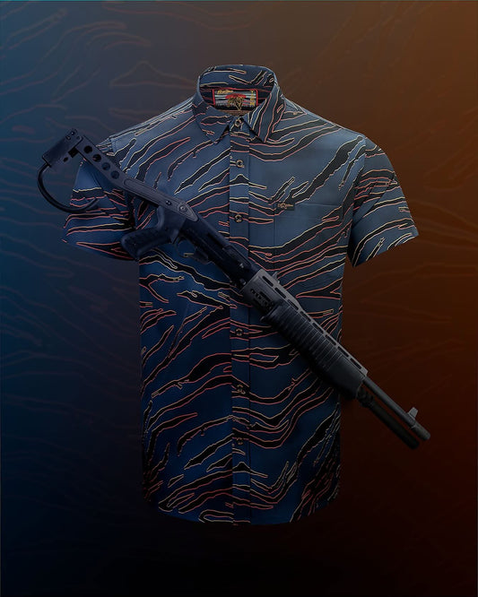 Tiger (Black) Button Down